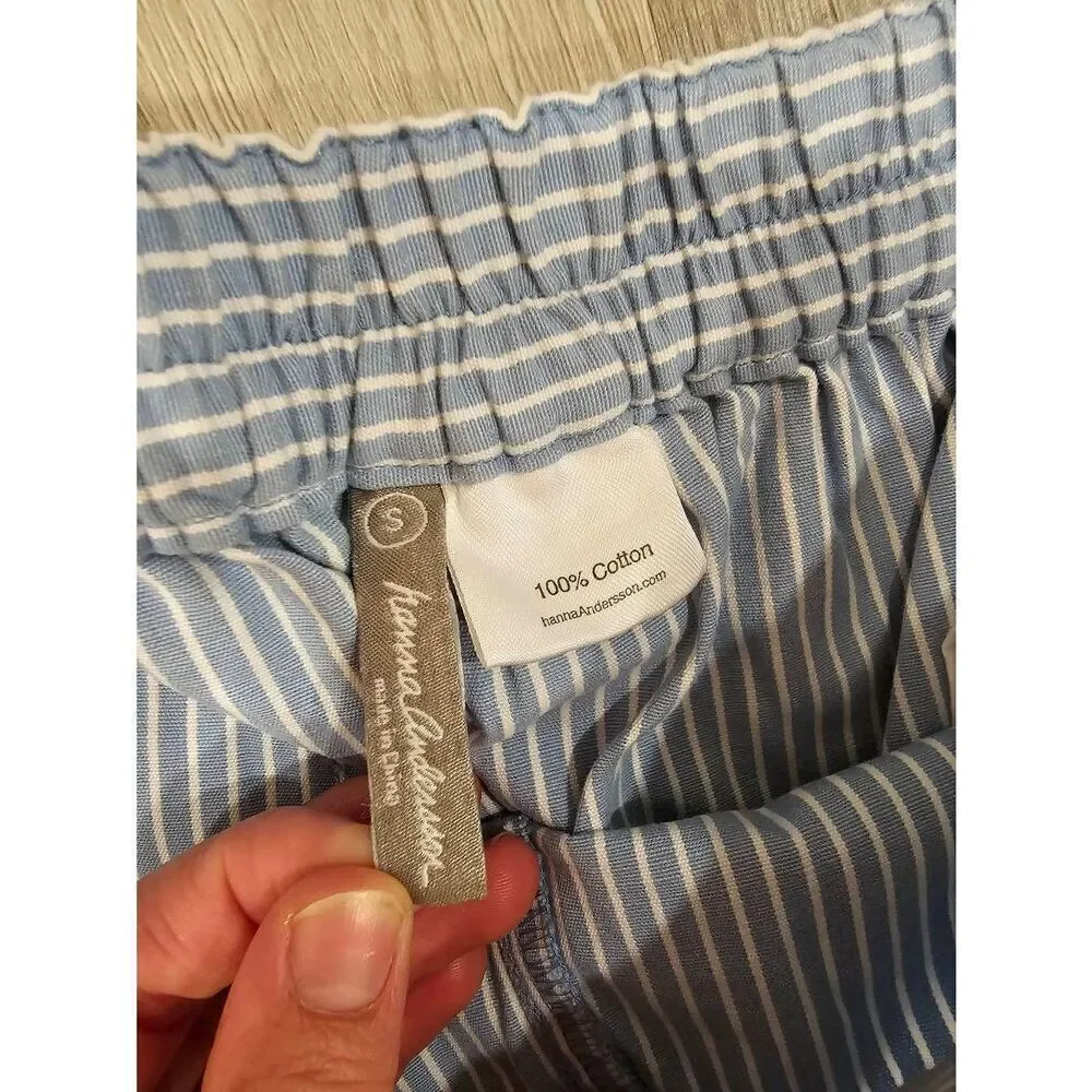 Hanna Anderson 100% Cotton Pants Wide Leg Striped size Small - Picture 7 of 8